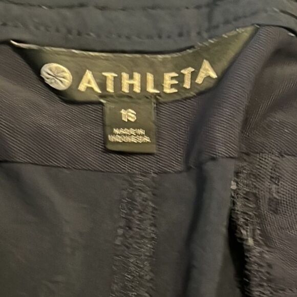 Athleta Navy Blue Hudson Snap Closure Drawstring Boardshorts Size 16 - Picture 8 of 11